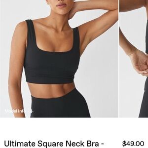 Adanola square neck bra black small